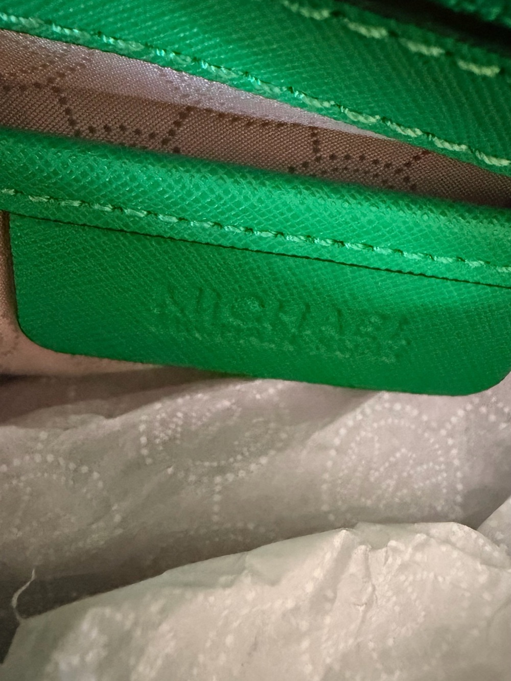 Michael Kors Green Leather Tote - Picture 3 of 6